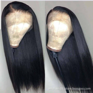 Cheap Wholesale Straight Human Hair Hd Full Lace Frontal Closure Wig Raw Brazilian Virgin Natural Hair Glueless Lace Front Wig